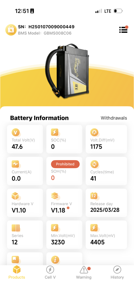 Product Information screenshot